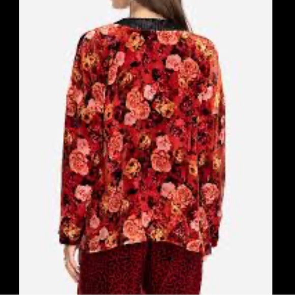 Johnny Was Billie Kimono cardigan Medium Floral Velvet tassel Sequins Blazer - Picture 3 of 12
